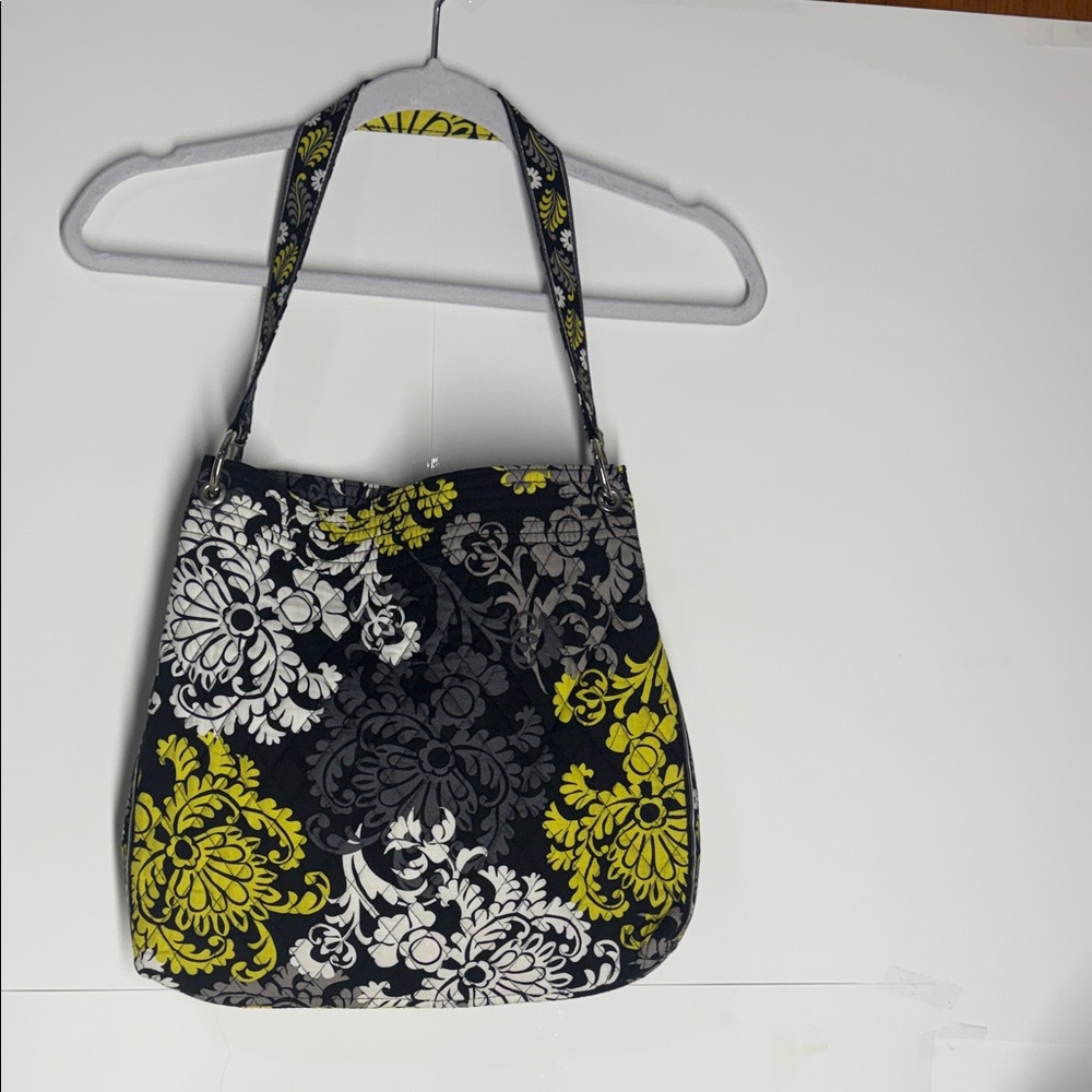 Floral Black and Yellow Women's Bag